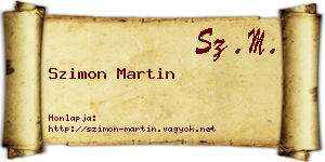 Szimon Martin névjegykártya